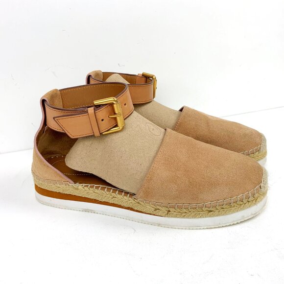 See By Chloe Tan Glyn Espadrilles Sandals Size 8 - Picture 6 of 16